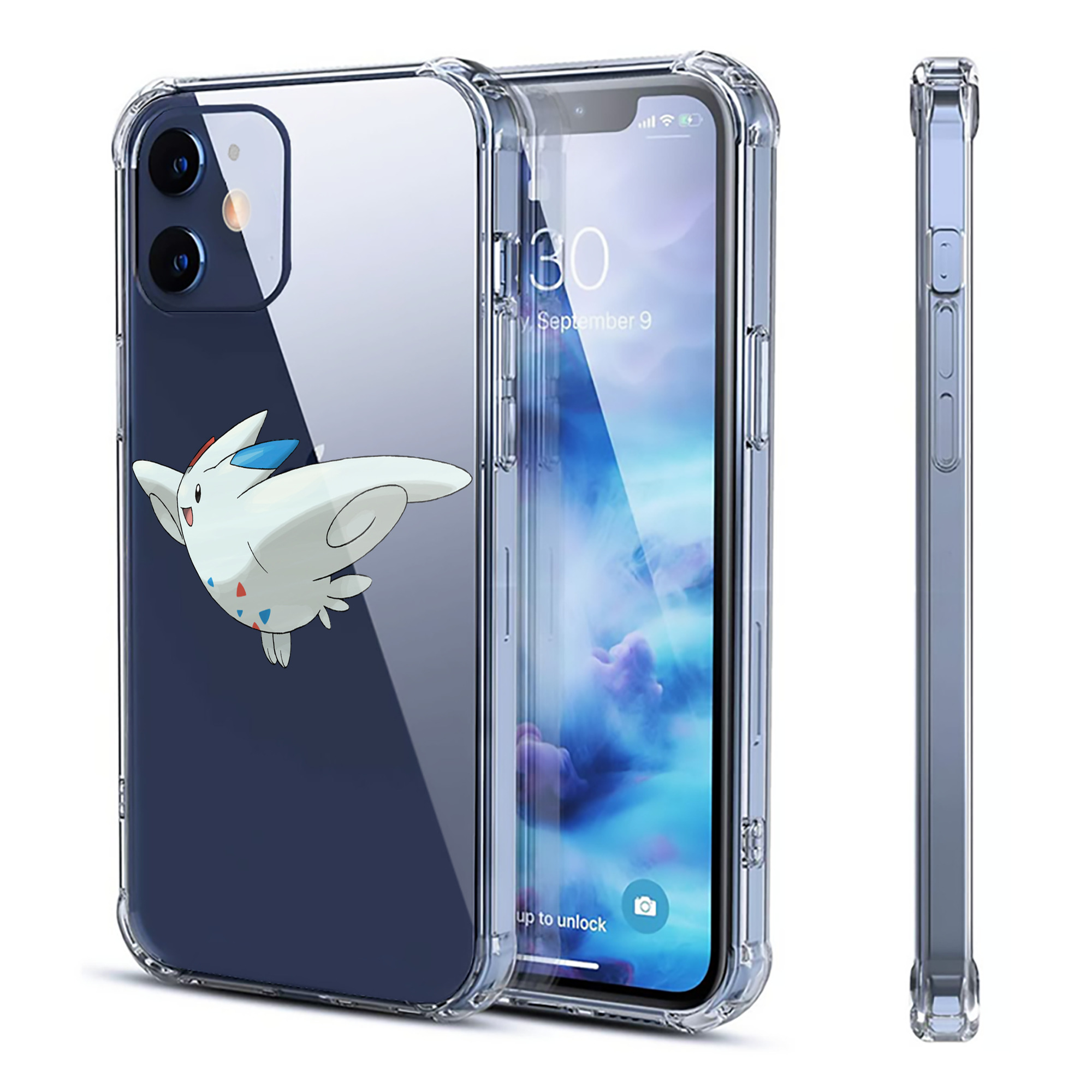 （画像用） ポケットモンスター Pokémon 【iPhone 12シリーズ対応】透明スマホケース（クリアソフトケース）